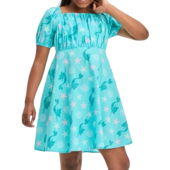 DISNEY PRINCESS girls the Little mermaid casual dress square neck dress XL/14 - Picture 2 of 6